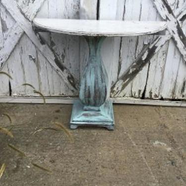 Painted Wall Table with Distressed Finish