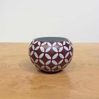 Mid Century Ioska Denmark Geometric Patterned Vase 