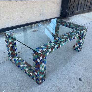 A Bit More Flair | Custom Wood Mosaic Coffee Table