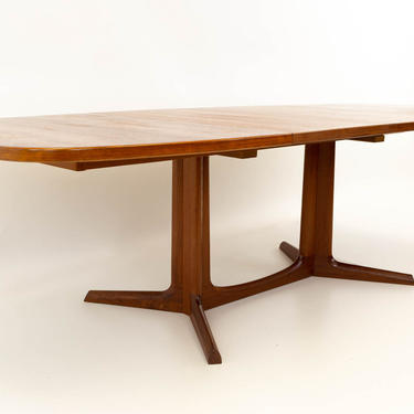 Niels Otto Moller for Gudme Mobelfabrik Teak Expanding Pedastal Mid Century 10 Person Dining Table - mcm 