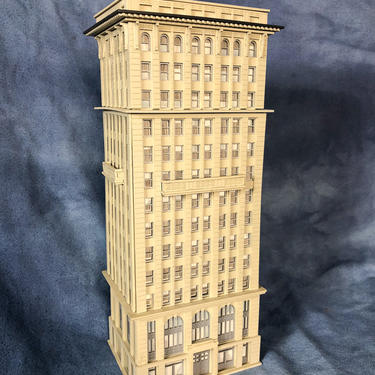Custom Model Railroad 11&quot; Merchants Bank and Trust Building, N Scale City Building 
