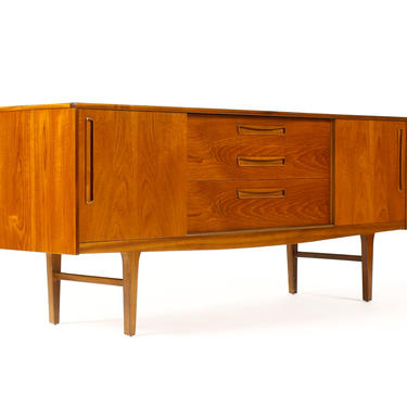 Danish Modern / Mid Century Teak Credenza / Sideboard — Sliding doors — Nathan Furniture 