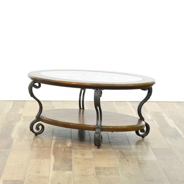 Contemporary Scrolled Metal Frame Coffee Table