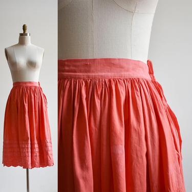 Overdyed Peachy Pink Edwardian Era Under Skirt 