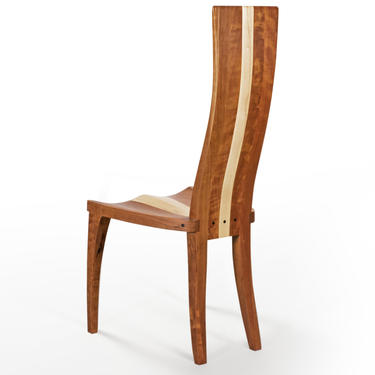 Wood Dining Chair In Solid Cherry - Gazelle High Back 