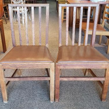 Item #W146 Vintage Oak Side Chairs c.1920s $65 EACH