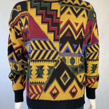 1980's Geometric Pattern Sweater