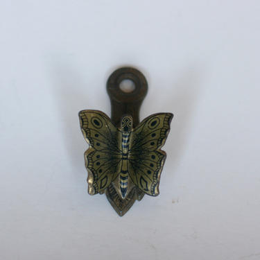 vintage brass butterfly clip 