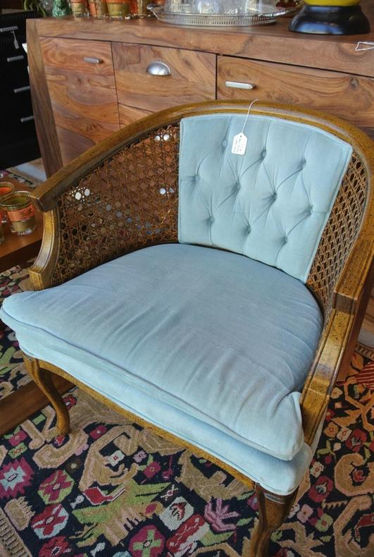 Robin's egg blue chair. $110, two available