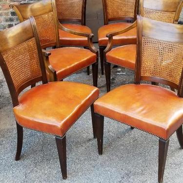 Baker Cane Back Dining Chair Set of Six