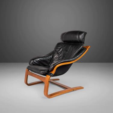 Swedish Modern Bentwood Lounge Chair Attributed to Ake Fribytter for Nelo Mobel, 1970s 