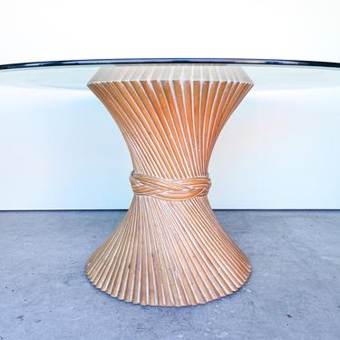 McGuire Style Sheaf of Wheat Dining Table