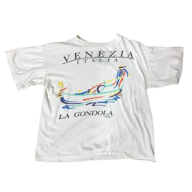 (S) Venezia Italia Gondola Graphic One Stitch Tshirt 050321 LM