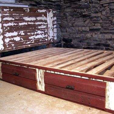 Shabby Chic Barn Door Bed 