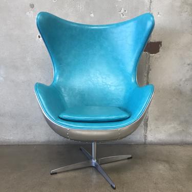 Mid Century Style Egg Chair In The Manner of Arne Jacobsen