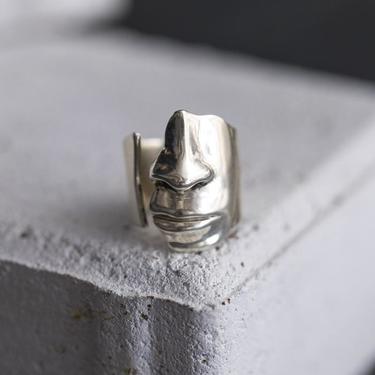 Sterling Silver Face Ring
