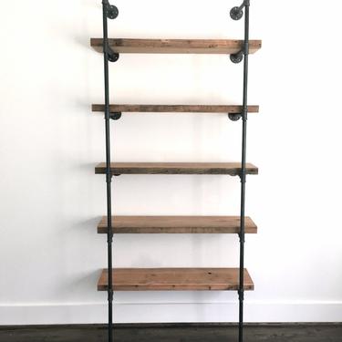 The BENTLEY Bookshelf - Featured on HOUZZ! - Reclaimed Wood Industrial Bookshelf - Reclaimed Wood &amp; Pipe Shelf 