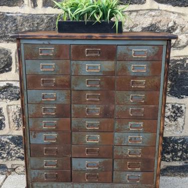Vintage Industrial Multi Drawersl Apothecary Metal cabinet 