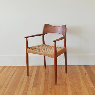Arne Hovmand Olsen for Mogens Kold Teak Armchair | Mid Century Dining Chair | Wood Vintage Seating 