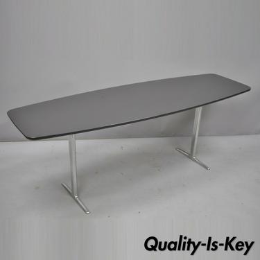 Designer Minotti Italian Modern Surfboard Coffee Table with Steel Legs