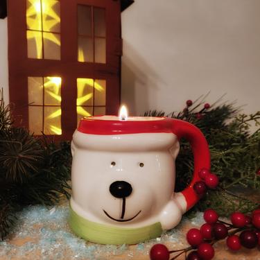 Ceramic Polar Bear Mug Candle- Choose Your Scent