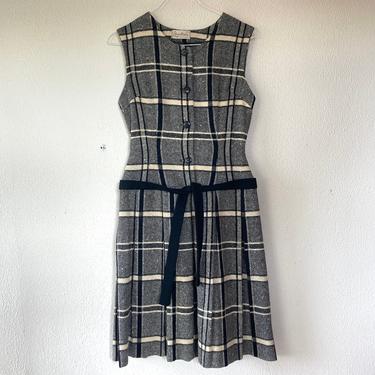 1950s Jantzen plaid wool dress 