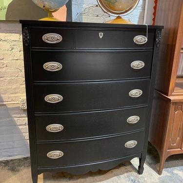 Painted black tall chest of drawers,Dixie furniture company. 36” x 19.5” x 47.5”