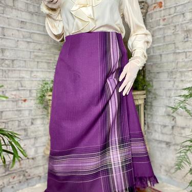 Vintage Purple Wrap Skirt 
