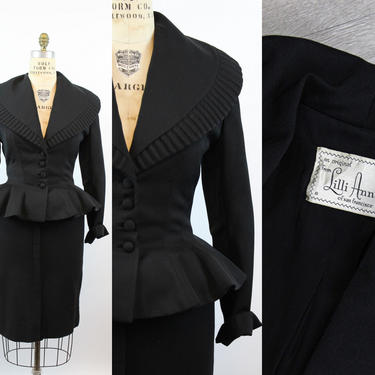 1950s Lilli Ann FIT AND FLARE peplum jacket large | new fall 