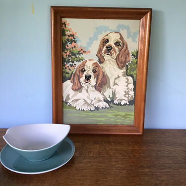 MCM Puppies Dogs Paint by Number, Cocker Spaniels -- Hello 1970s PBN Kitsch! 