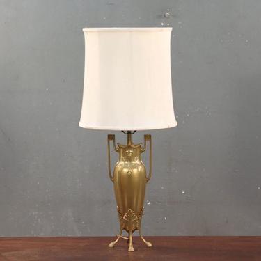 Art Nouveau Brass Table Lamp
