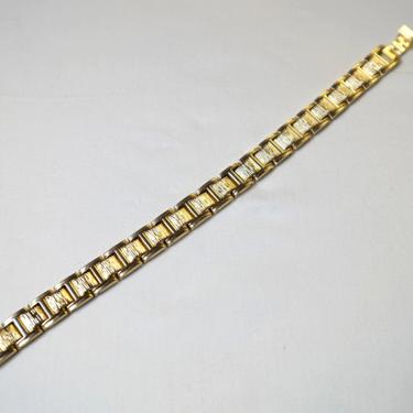 Vintage Goldtone Flat Link Bracelet | THE STACKED COLLECTION 