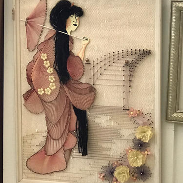 Geisha  Needlepoint Wall Art 