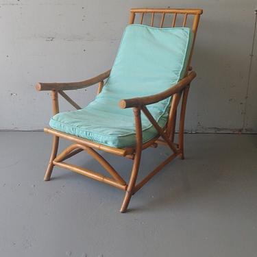 Vintage Rattan Bamboo Lounge Chair 