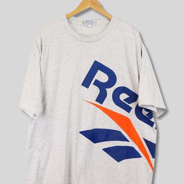 Vintage Reebok Wrap Around Graphic T Shirt Sz 2XL