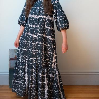 1960s Love Letter Dress | 60s Vintage Marimekko Puff Sleeve Dress 