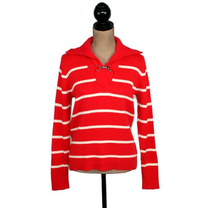 Vintage y2k red sweater cotton oversized