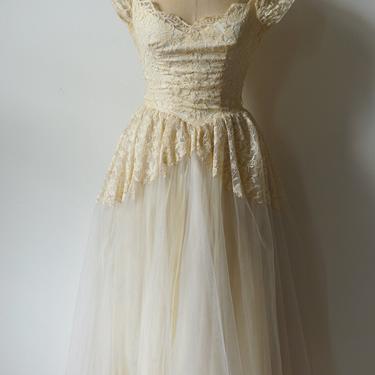 1950s Prom Wedding Dress- AS IS 
