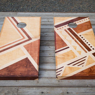Custom Made Cornhole Board Set | Stained | Corn Toss | Bag Toss 