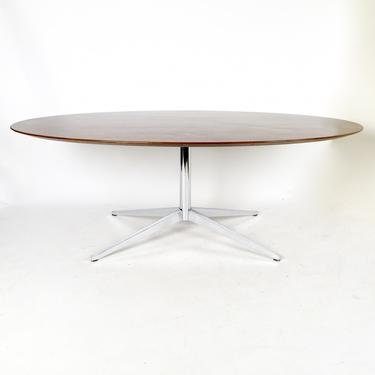 Florence Knoll Oval Walnut Table / Desk