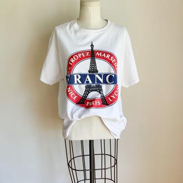 Vintage 1990s France Paris Souvenir T-shirt 