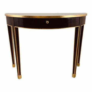 Worlds Away Modern Maddock Demi-Lune Console Table