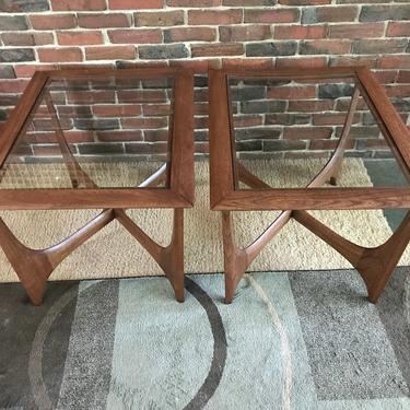 Adrian Pearsall Walnut End Tables by Lane, Vintage, Refinished 