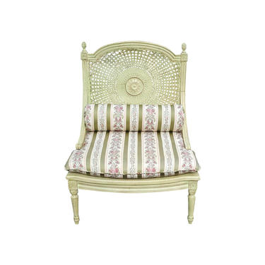 Vintage Green French Accent Chair
