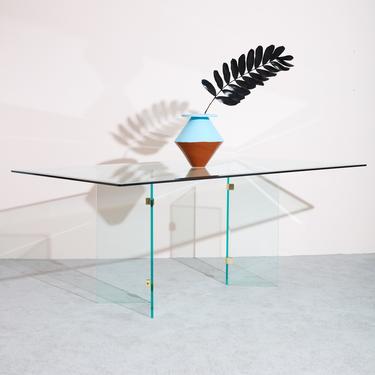 1980s Glass Dining Table