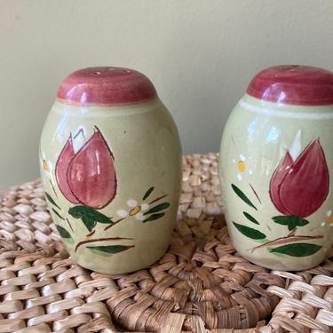 Stangl Magnolia Salt and Pepper Shakers 