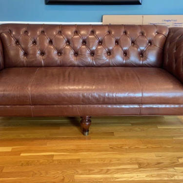 Javier Brown Leather Chesterfield