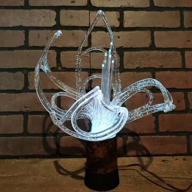 Mid Century Modern Lucite Acrylic The Light Fantastic Hand Formed Sculptural Lamp Model 5403 
