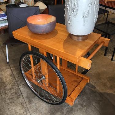 Vintage Chopping Block/Bar Serving Cart on Wheels