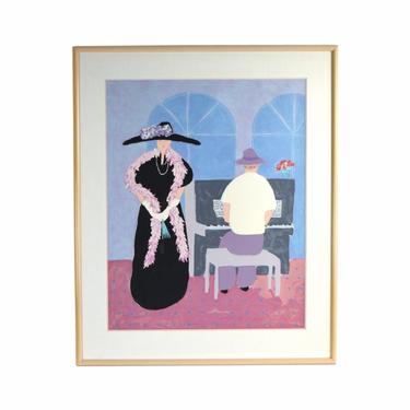 Jim N. Hill Limited Edition Serigraph Fashionable Diva Song Recital w Piano 